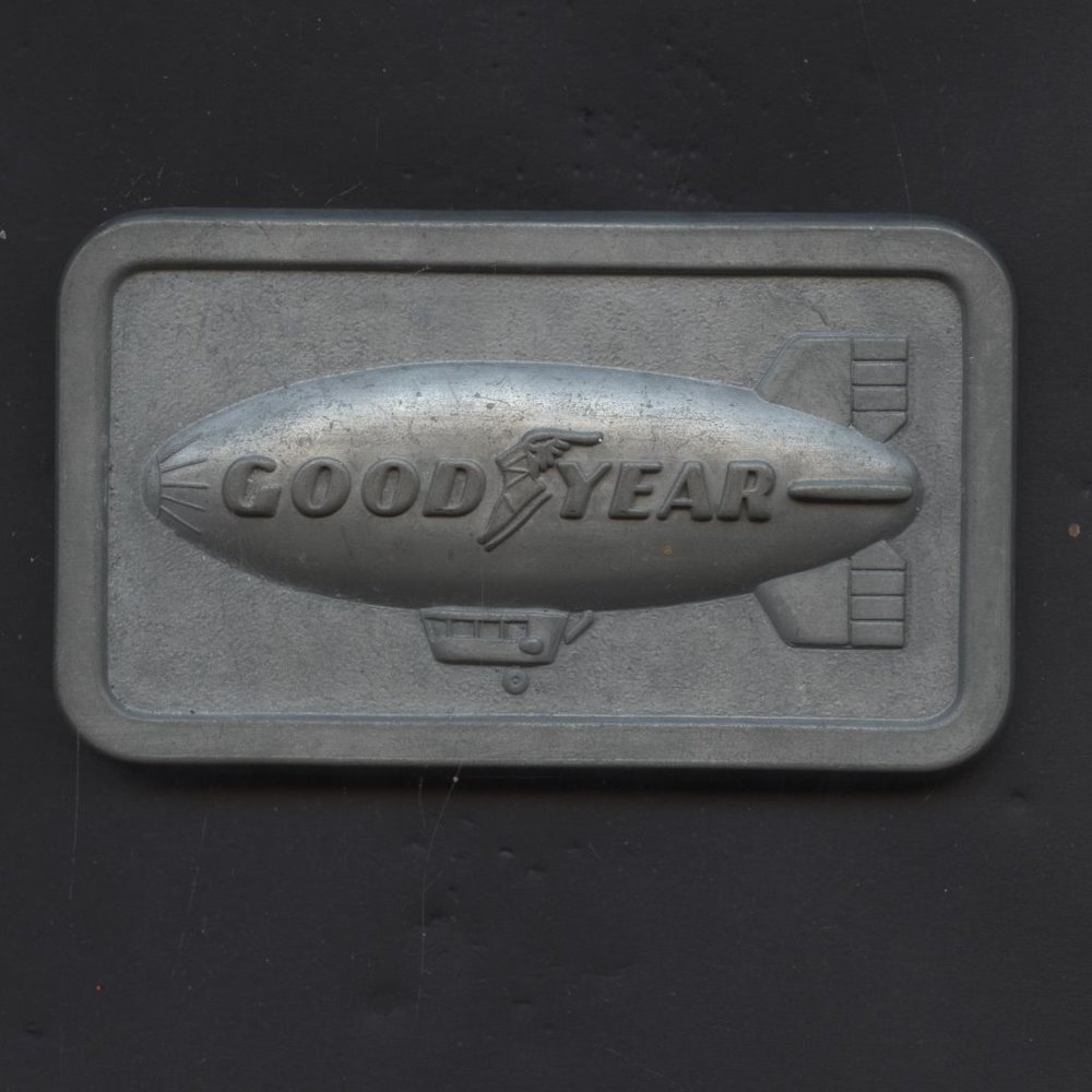 Vintage 1974 Goodyear Tires Blimp Belt Buckle